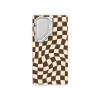 i-Blason Cosmo Cute Brown Checkers Case for Samsung Galaxy S24 Ultra, Shock-Absorbing