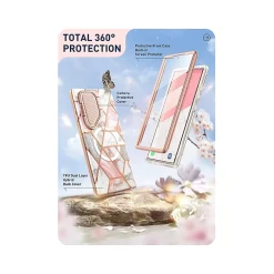 i-Blason Cosmo Cute Marble Pink MagSafe Case for Samsung Galaxy S24 Ultra, Shock-Absorbing