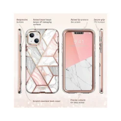 i-Blason Cosmo Marble Pink Case for iPhone 14 (iPhone2021/22-6.1-Cosmo-SP-Marble)