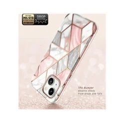 i-Blason Cosmo Marble Pink Case for iPhone 14 (iPhone2021/22-6.1-Cosmo-SP-Marble)
