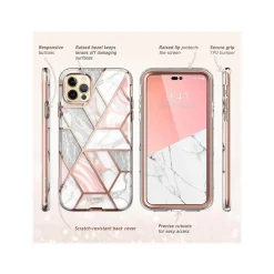 i-Blason Cosmo Marble Pink Case for iPhone 14 Pro Max (iPhone2022Pro-6.7-Cosmo-SP-Marble)