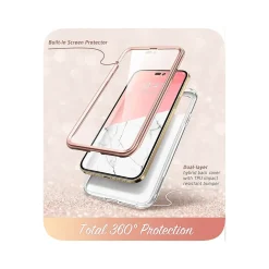 i-Blason Cosmo Marble Pink Case for iPhone 14 Pro Max (iPhone2022Pro-6.7-Cosmo-SP-Marble)