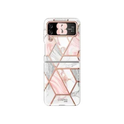 i-Blason Cosmo Marble Pink Snap Case for Samsung Galaxy Z Flip4 (Galaxy2022-ZFlip4-5G-Cosmo-Marble)