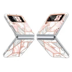 i-Blason Cosmo Marble Pink Snap Case for Samsung Galaxy Z Flip4 (Galaxy2022-ZFlip4-5G-Cosmo-Marble)