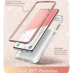 i-Blason Cosmo Series White Marble Case for Galaxy S20 Ultra (S20UL-COSM-MAR)