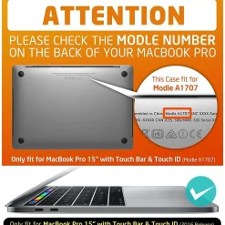 Halo Series Hard Shell Protective Case for Macbook Pro 15-Inch (2016), Frost/Clear (MBPRO15-16H-CL)<i-Blason Outlet