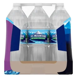 Ice Mountain 100% Natural Spring Water, Regular Flavor, 33.8 oz. Plastic Bottles, 15/Carton (11475325)