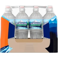 Ice Mountain 100% Natural Spring Water, Regular Flavor, 700ml Bottles with Sport Cap, 24/Carton (12087164)