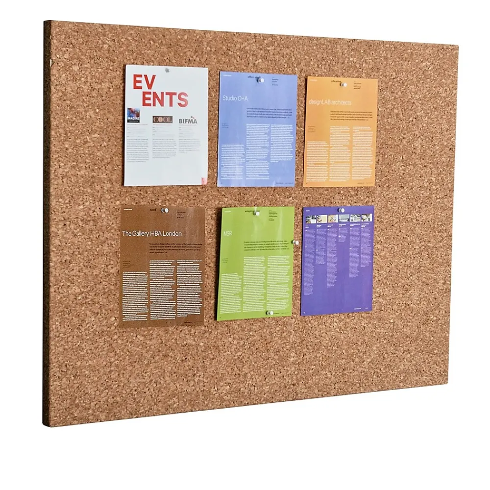 Bulletin*ICEBERG Frameless 36"x46" Designer Cork Bulletin Board (35011)