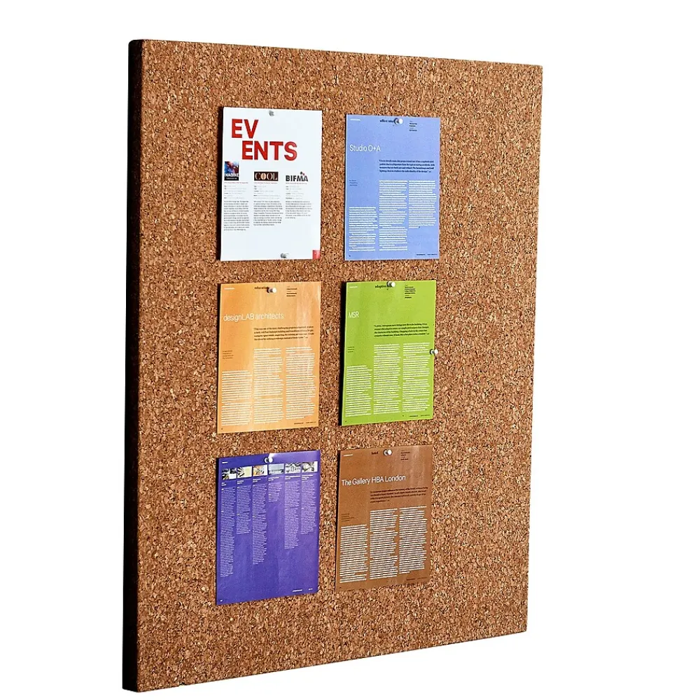 Bulletin*ICEBERG Frameless 36"x46" Designer Cork Bulletin Board (35011)