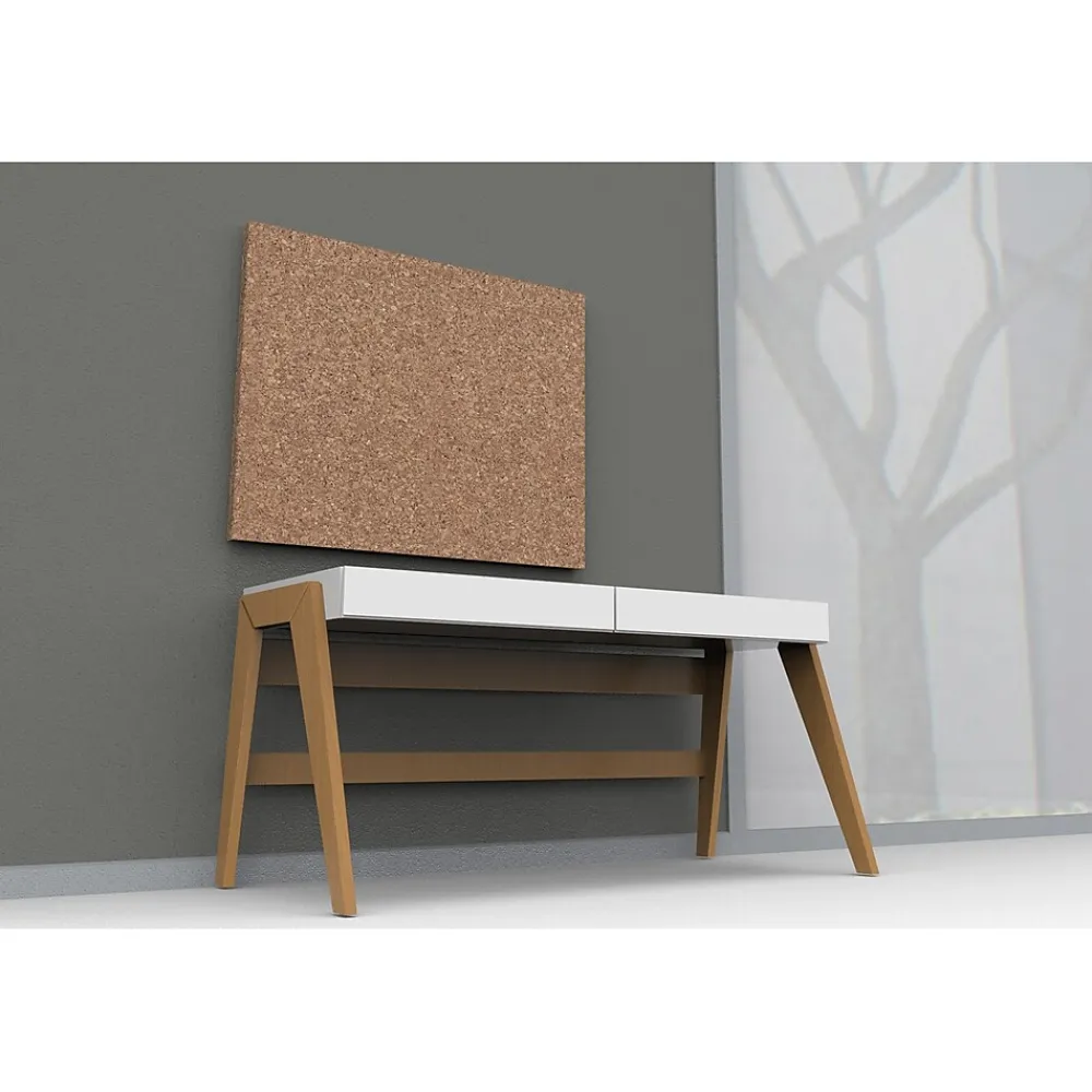 Bulletin*ICEBERG Frameless 36"x46" Designer Cork Bulletin Board (35011)