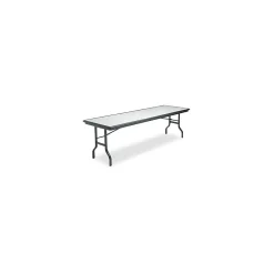 Folding Tables*ICEBERG IndestrucTableâ„¢ Rectangular Folding Table, Granite/Black, 29"H x 96"W x 30"D