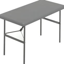 Folding Tables*ICEBERG ® IndestrucTables TOO™ 1200 Series Folding Table, 48x24", Charcoal (65207)