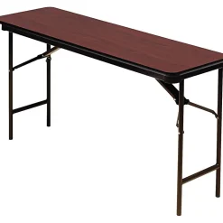 Folding Tables*ICEBERG ® Premium Wood Laminate Folding Tables, 60x18", Mahogany