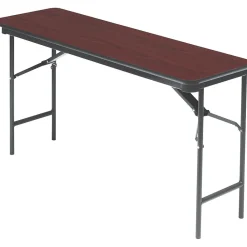 Folding Tables*ICEBERG ® Premium Wood Laminate Folding Tables, 60x18", Mahogany