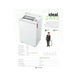 IDEAL 2445 P-7 Security 14 Sheet Super Micro Cut Commercial Shredder (IDEDSH0067H)