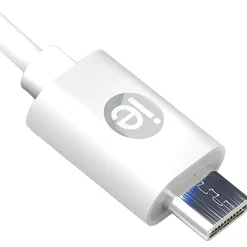 USB and USB-C Car Charger with Charge and Sync, 3.4-Amp, White, (IEN-PCC-31A1C)<iEssentials