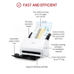 Canon imageFORMULA R30 USB Duplex Document Scanner, White (6051C002)