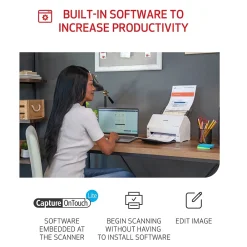 Canon imageFORMULA R30 USB Duplex Document Scanner, White (6051C002)