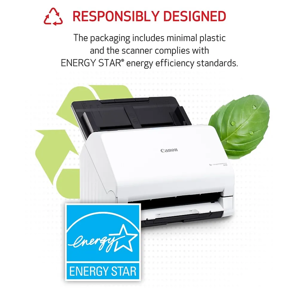 Canon imageFORMULA R30 USB Duplex Document Scanner, White (6051C002)