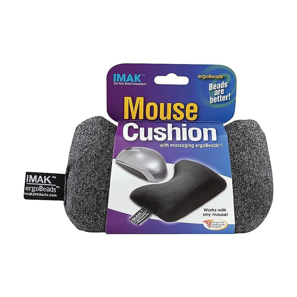 New IMAK Cushion Ergobeads Wrist Rest, Non-Skid Base, Heather Gray (A10166)