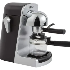 Imusa 4-Cups Steam Espresso Machine, Silver (GAU18215)