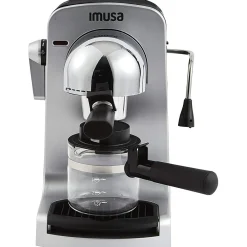 Imusa 4-Cups Steam Espresso Machine, Silver (GAU18215)