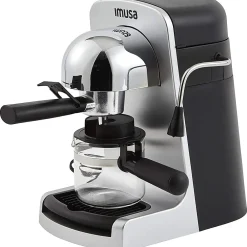 Imusa 4-Cups Steam Espresso Machine, Silver (GAU18215)