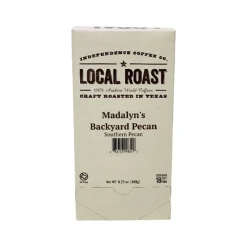 Independence Coffee Co. Madalyn's Backyard Pecan Southern Pecan Coffee Pods, Light Roast, 18/Box (MBP.SSrnd-108ctcs)
