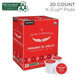 Intelligentsia Organic El Gallo Coffee Keurig® K-Cup® Pods, Light Roast, 20/Box (5000371867)