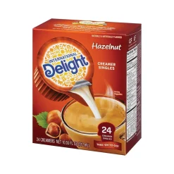 International Delight Hazelnut Dairy Free Liquid Creamer, 0.44 oz., 24/Box (WWI100680)