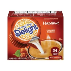 International Delight Hazelnut Dairy Free Liquid Creamer, 0.44 oz., 24/Box (WWI100680)