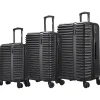 Ally 3-Piece Hardside Spinner Luggage Set, TSA Checkpoint Friendly, Black (IUALLSML-BLK)<InUSA Outlet