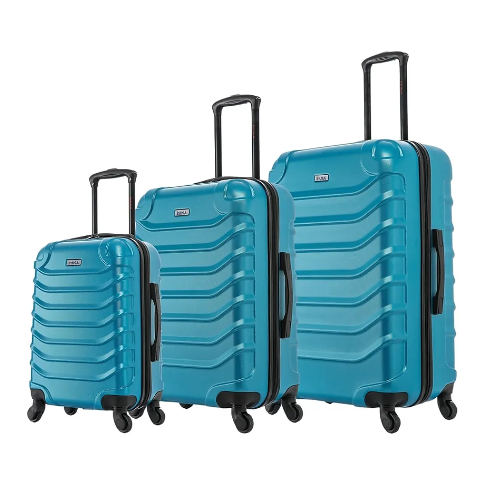 Endurance 3-Piece Hardside Spinner Luggage Set, Teal (IUENDSML-TEA)<InUSA Hot