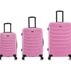 Endurance 3-Piece Hardside Spinner Luggage Set, Pink (IUENDSML-PNK)<InUSA New