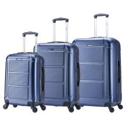Pilot 3-Piece Hardside Spinner Luggage Set, Blue (IUPILSML-BLU)<InUSA Outlet