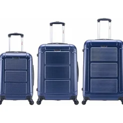 Pilot 3-Piece Hardside Spinner Luggage Set, Blue (IUPILSML-BLU)<InUSA Outlet