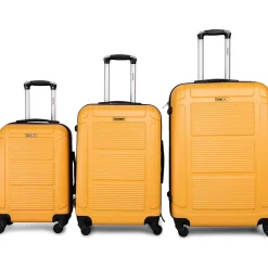 Pilot 3-Piece Hardside Spinner Luggage Set, Mustard (IUPILSML-MUS)<InUSA Best