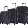 Royal 3-Piece Hardside Spinner Luggage Set, Black (IUROYSML-BLK)<InUSA Discount