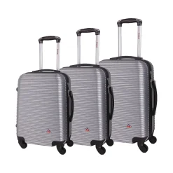 Royal 3-Piece Hardside Spinner Luggage Set, Silver (IUROYSML-SIL)<InUSA Clearance