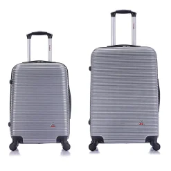 Royal 2-Piece Hardside Spinner Luggage Set, (IUROY0SM-SIL)<InUSA Best