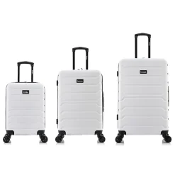 Trend 3-Piece Hardside Spinner Luggage Set, White (IUTRESML-WHI)<InUSA New