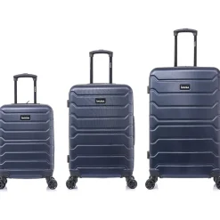 Trend 3-Piece Hardside Spinner Luggage Set, Blue (IUTRESML-BLU)<InUSA New