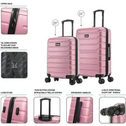 Trend 2-Piece Hardside Spinner Luggage Set, (IUTRE0SM-ROS)<InUSA Discount