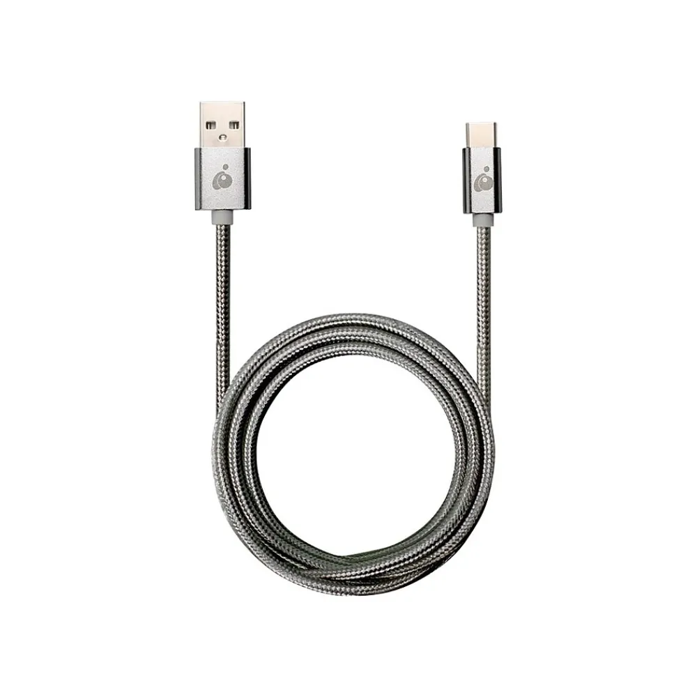 Iogear Charge & Sync 6.56' USB A to C Cable, Gray (G2LU3CAM02-GY)