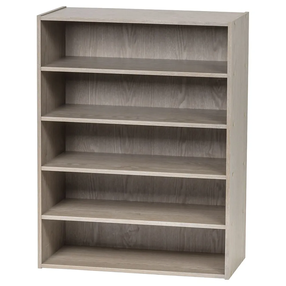 Bookcases*Iris 31.51" 5-Shelf Bookcase, Gray (596987)