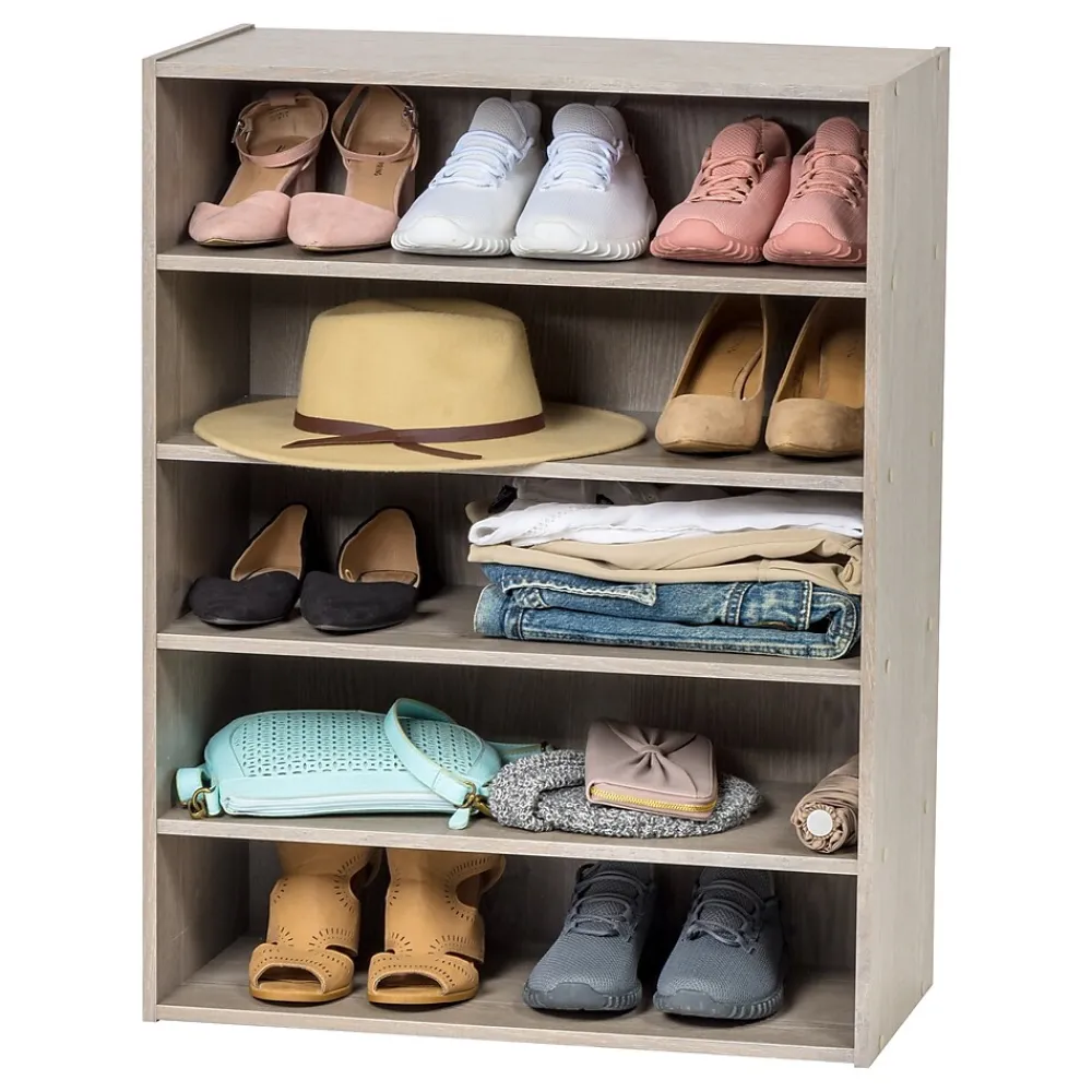 Bookcases*Iris 31.51" 5-Shelf Bookcase, Gray (596987)