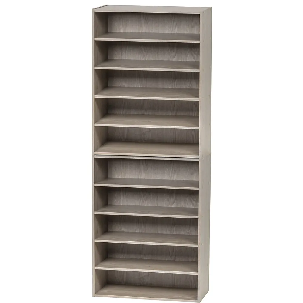 Bookcases*Iris 31.51" 5-Shelf Bookcase, Gray (596987)
