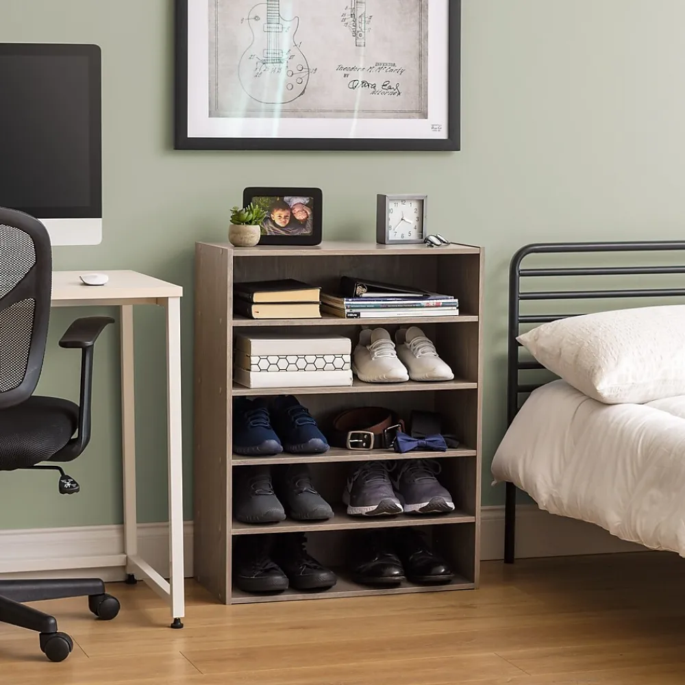 Bookcases*Iris 31.51" 5-Shelf Bookcase, Gray (596987)