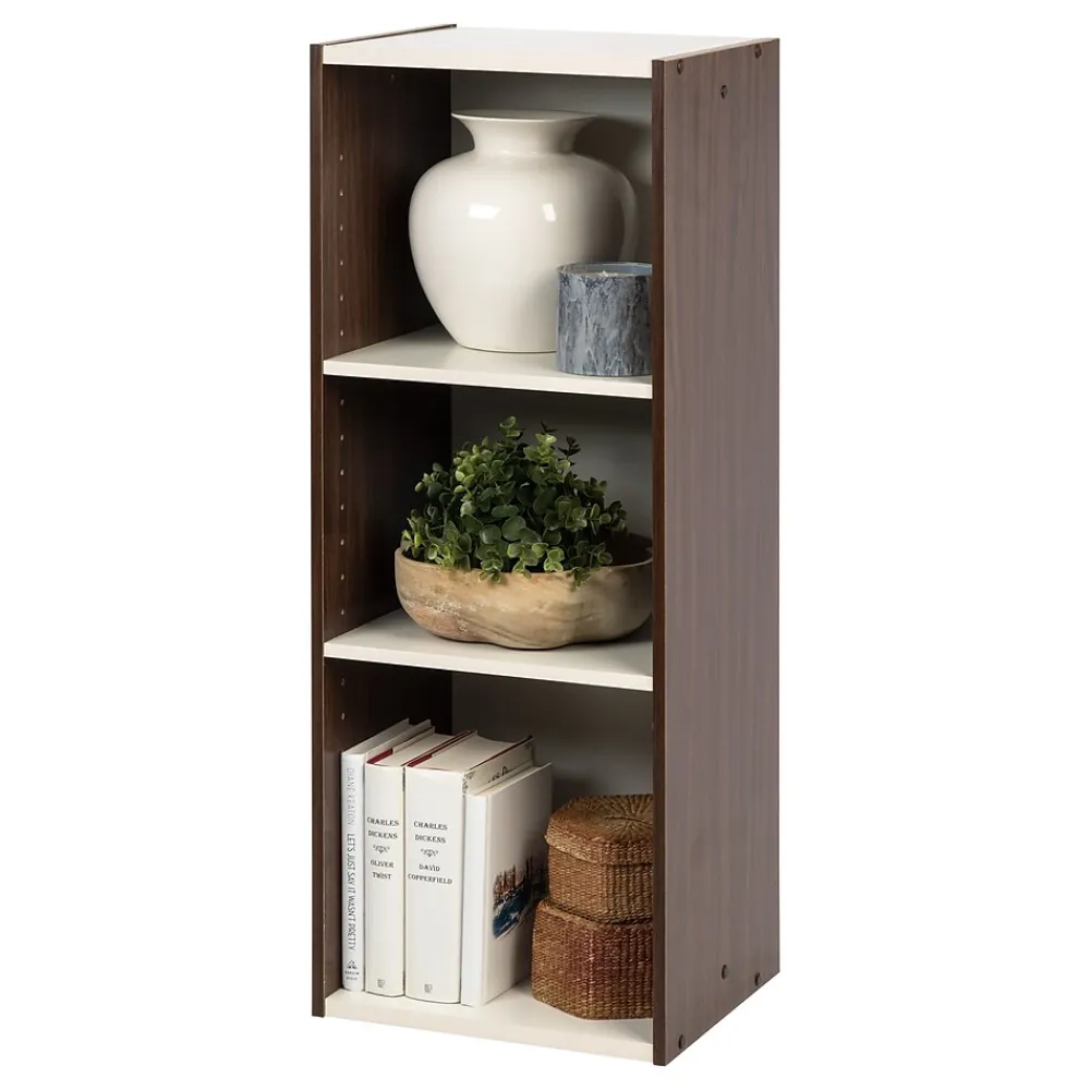 Shelving*Iris ® 13" x 34" Space Saving Shelf, Walnut Brown (596309)